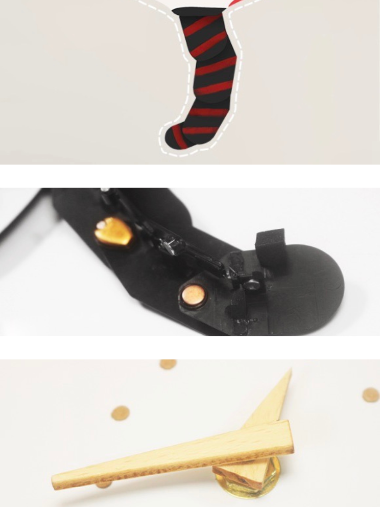 Frilly tail cat wall clock