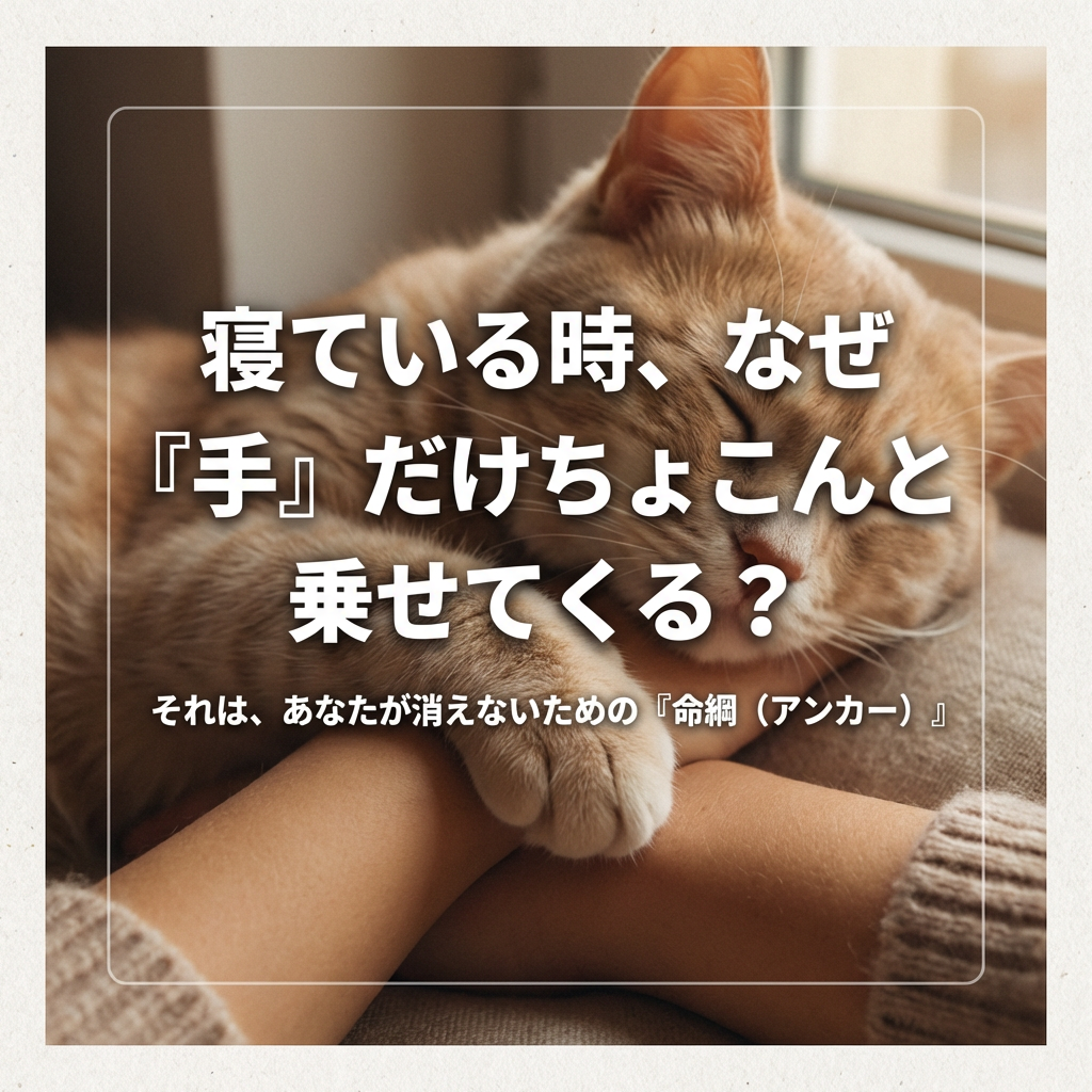 猫が寝ている時に手を乗せる理由を知っていますか？