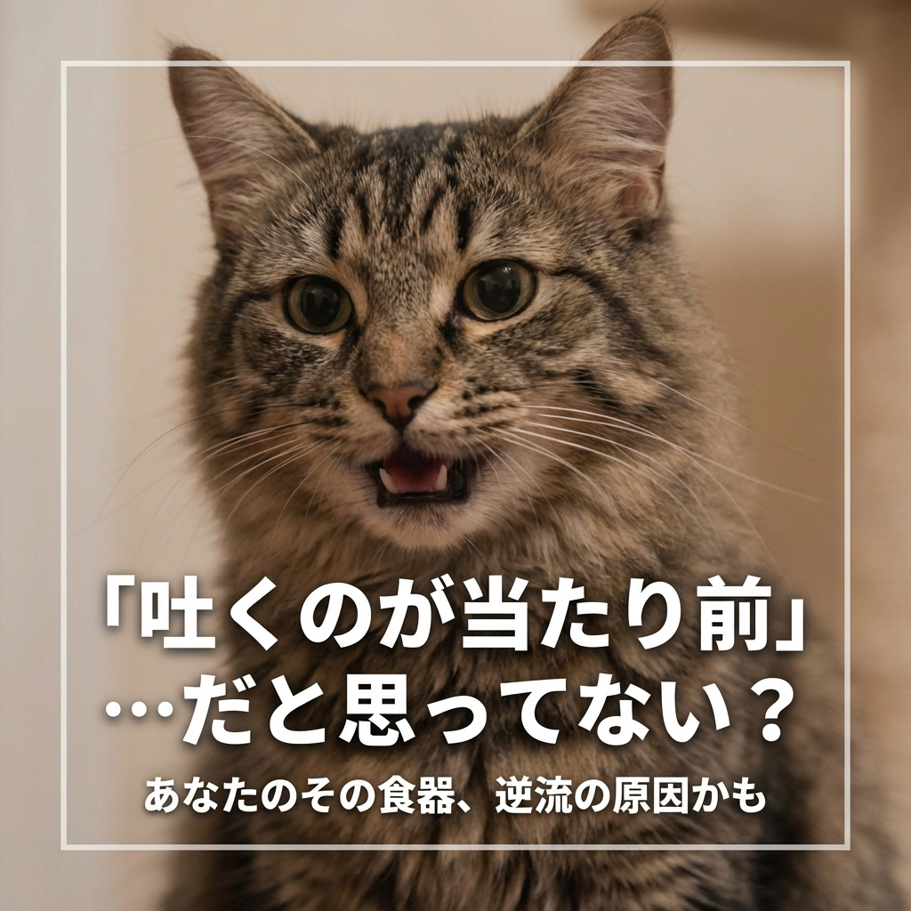猫の嘔吐の原因は食器の高さ？適切な対策を知ろう
