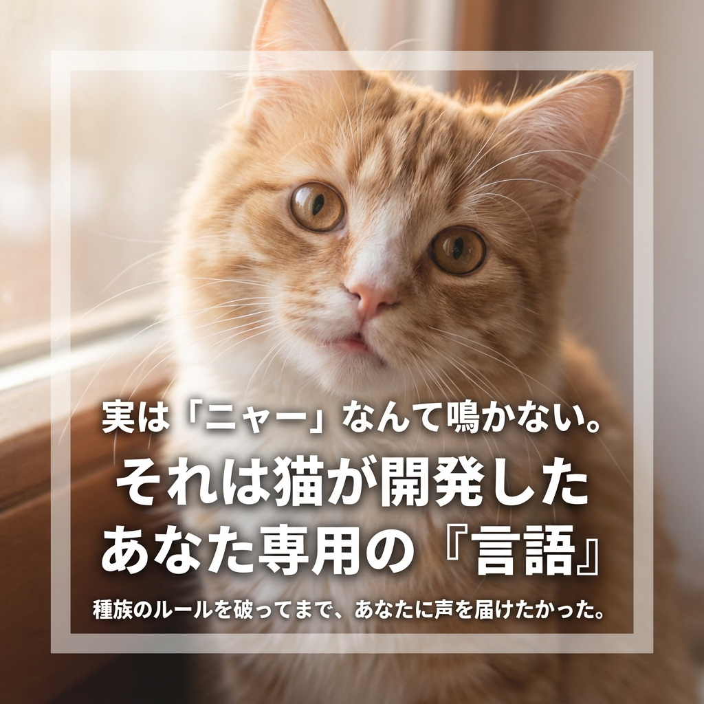 猫の『ニャー』はあなたへの特別なメッセージ