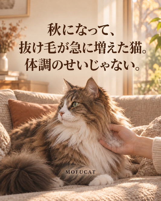 秋になって、抜け毛が急に増えた猫｜体調のせいじゃない