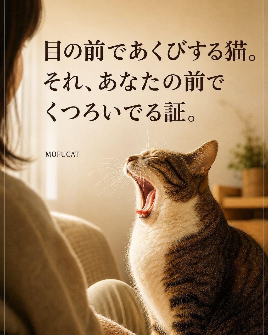 猫が目の前であくびする理由｜くつろいでいる証