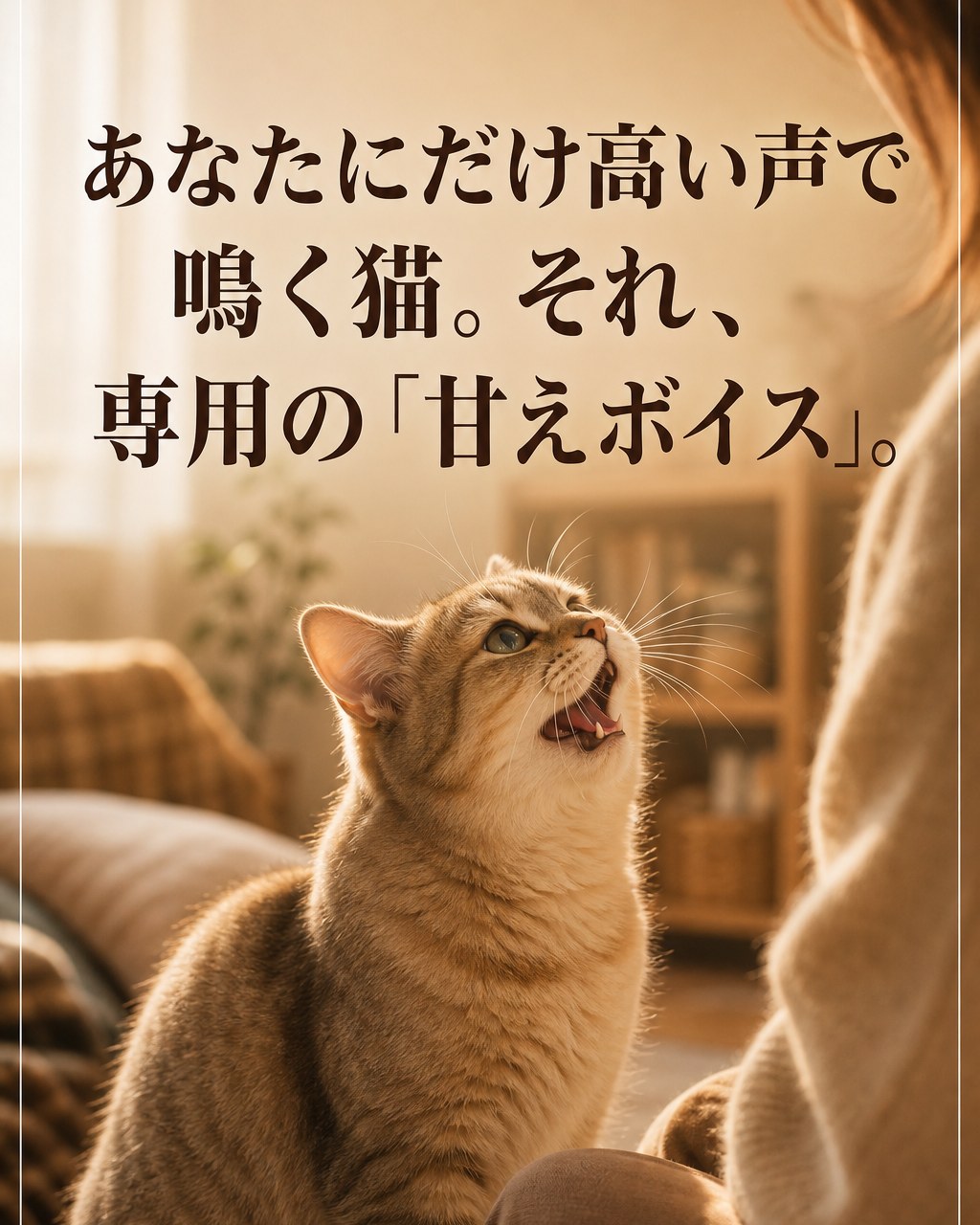 猫があなたにだけ高い声で鳴く理由｜専用の甘えボイス
