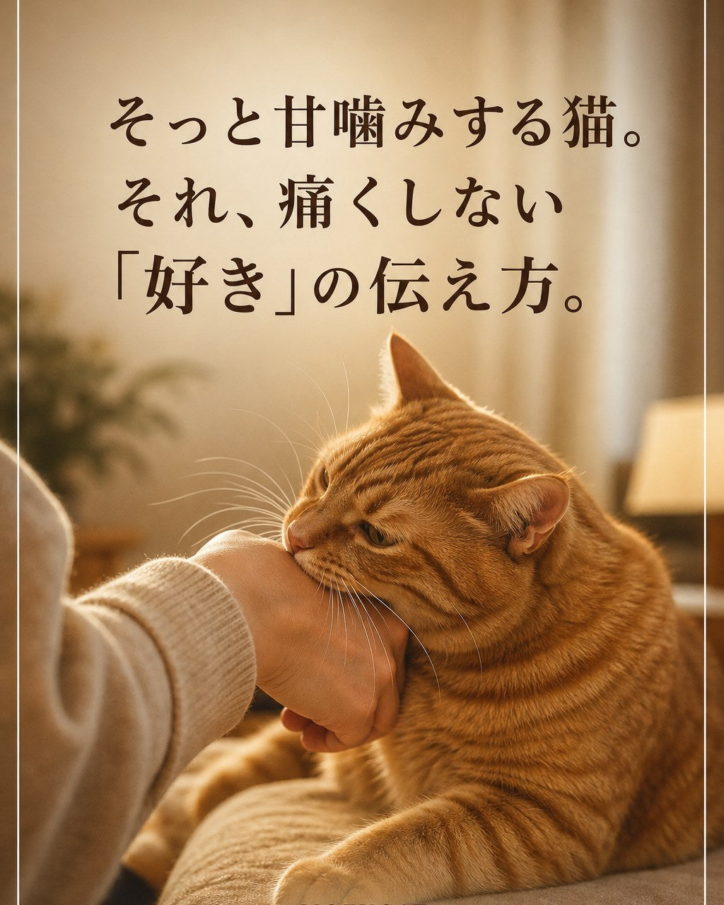 猫がそっと甘噛みする理由｜痛くしない「好き」の伝え方