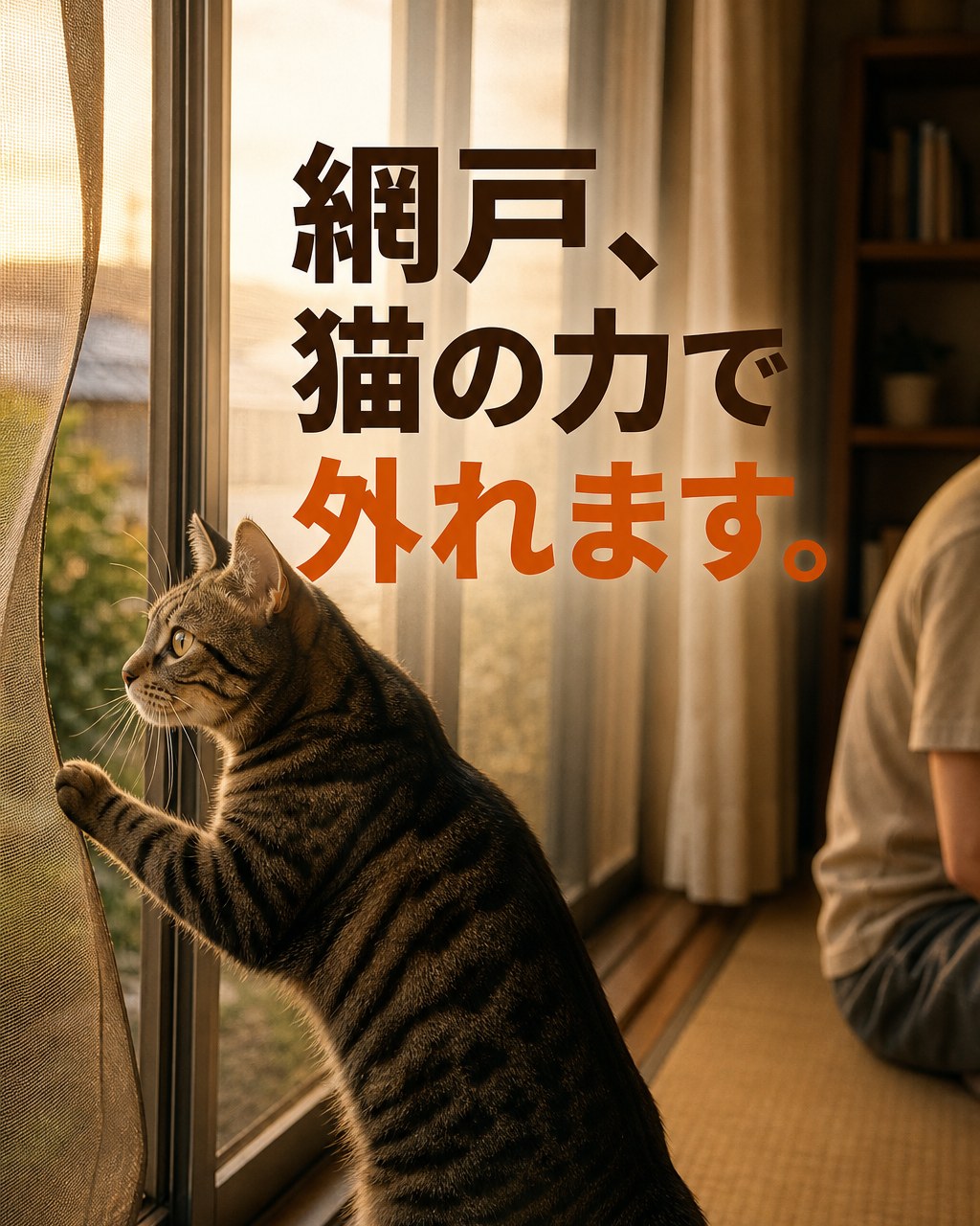網戸は猫の力で外れる｜脱走を防ぐために知っておきたいこと