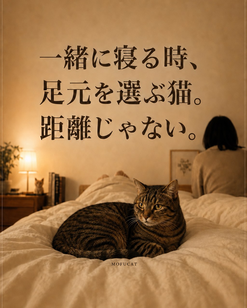 猫が一緒に寝るとき足元を選ぶ理由｜離れているわけじゃない