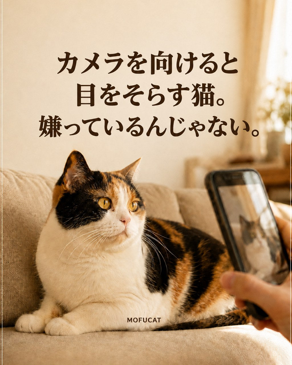 カメラを向けると猫が目をそらす理由｜嫌っているわけじゃない