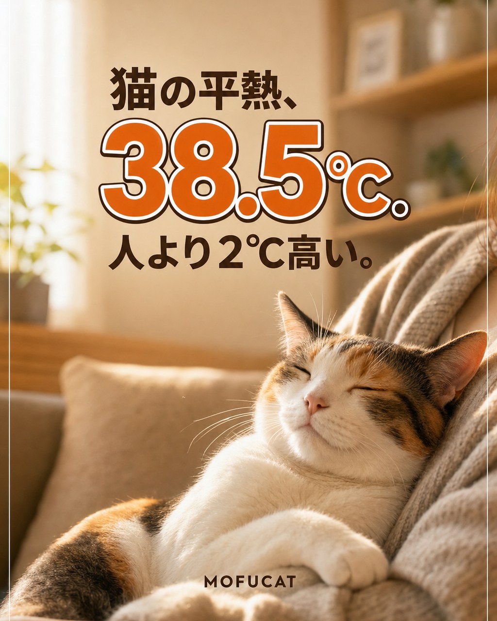 猫の平熱、38.5℃。人より2℃高い