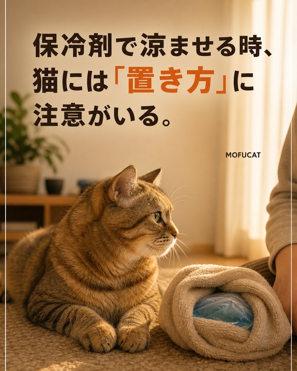 保冷剤で涼ませる時、猫には「置き方」に注意がいる