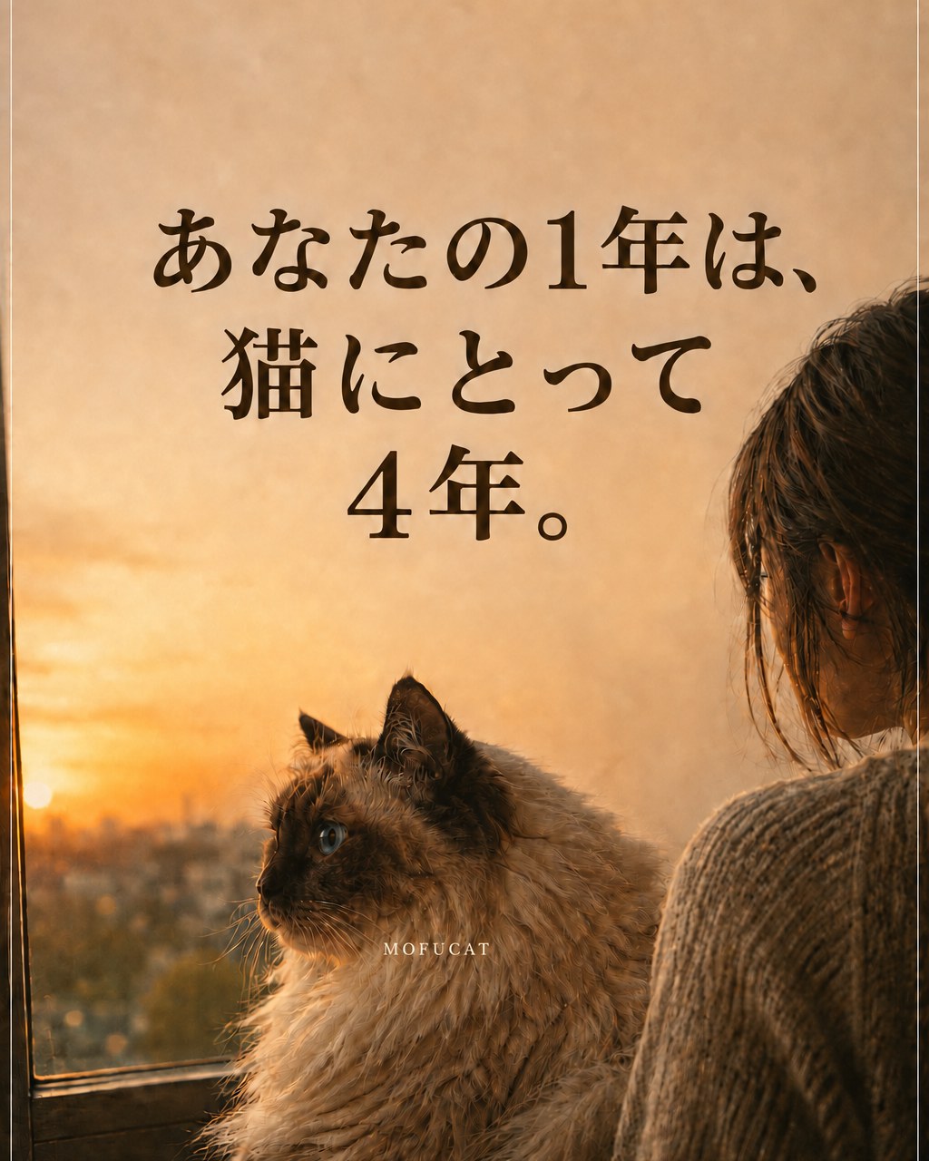 あなたの1年は、猫にとって4年