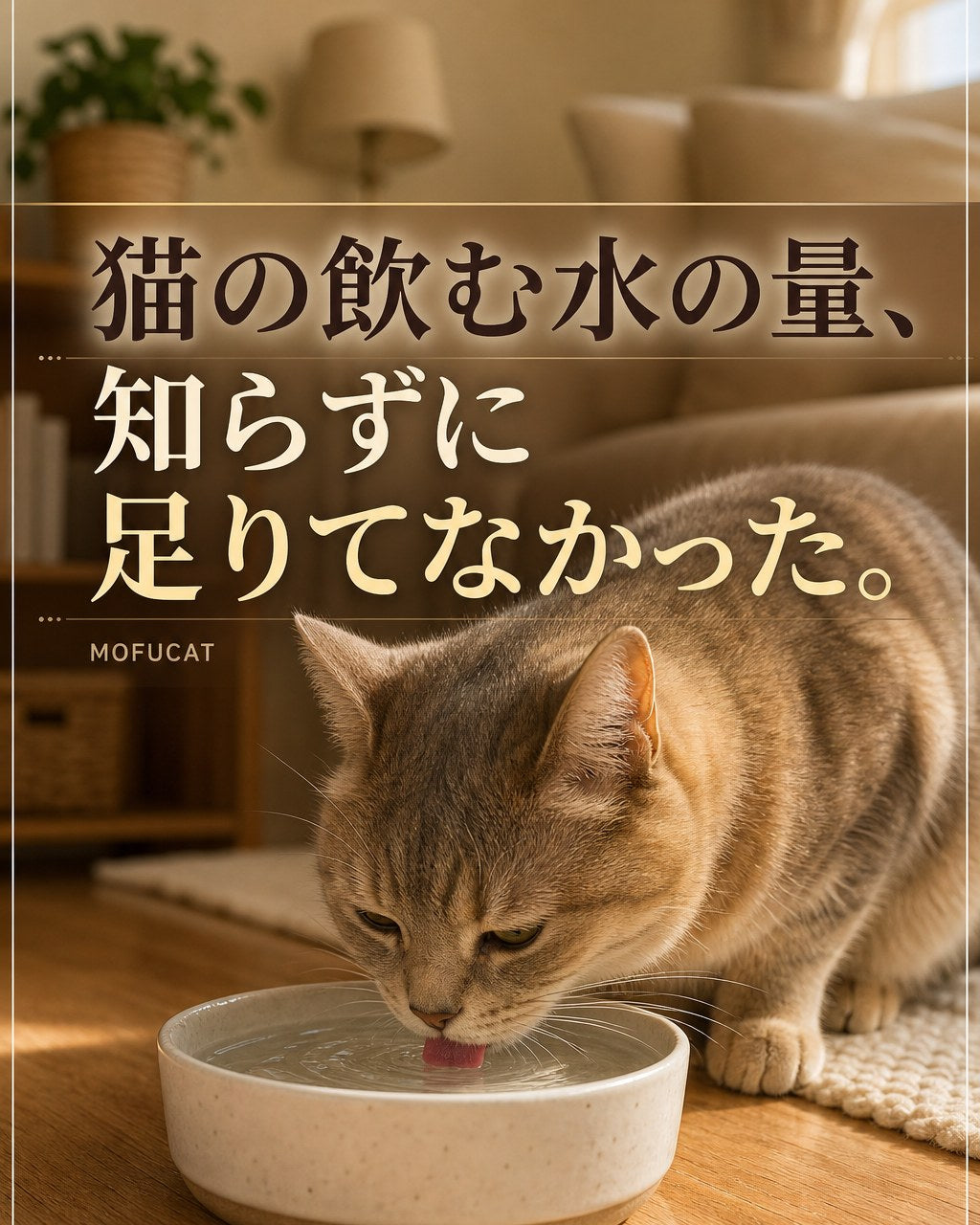 猫の飲む水の量が足りてない理由｜平気じゃないかも