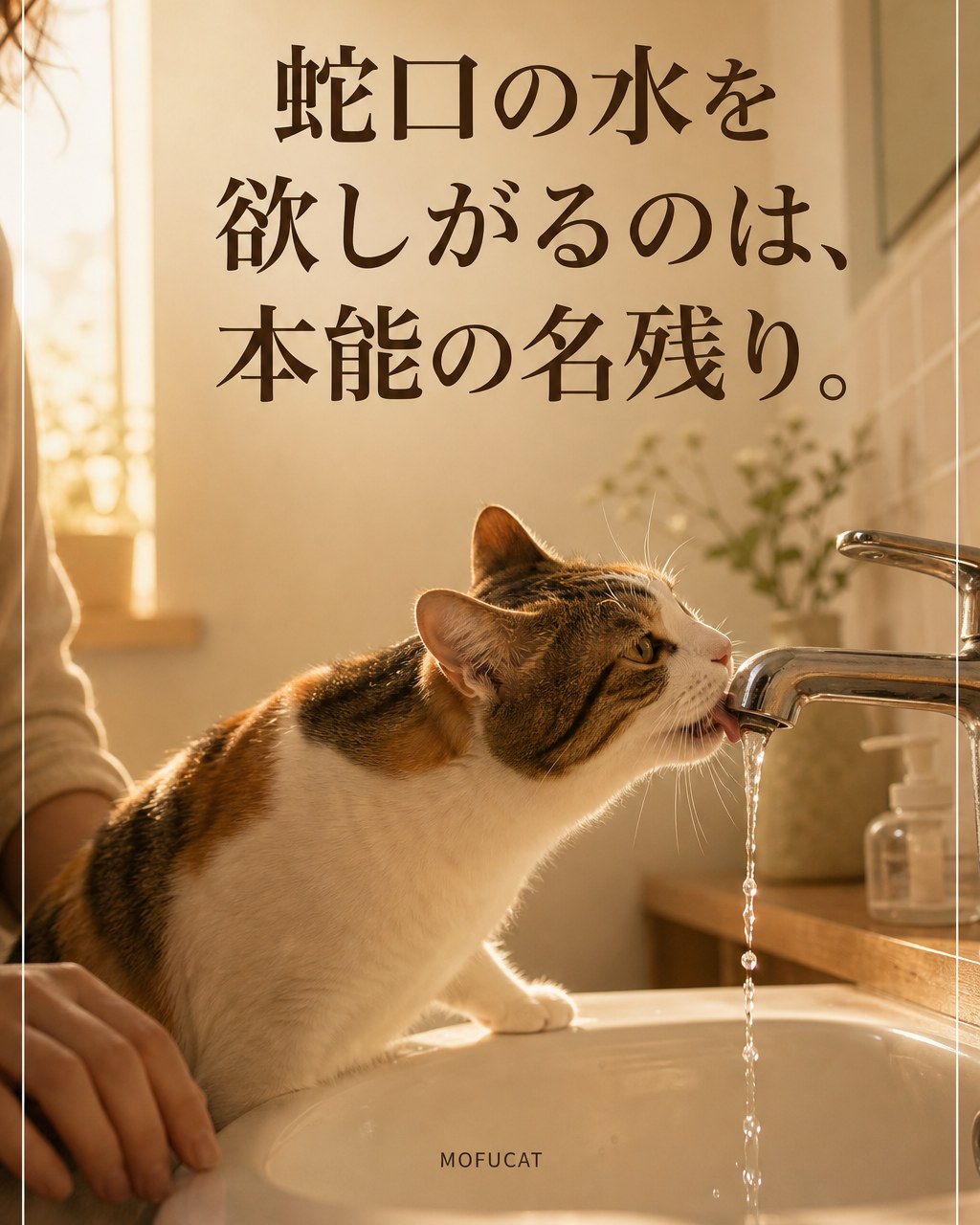 猫が蛇口の水を欲しがる理由｜本能の名残り