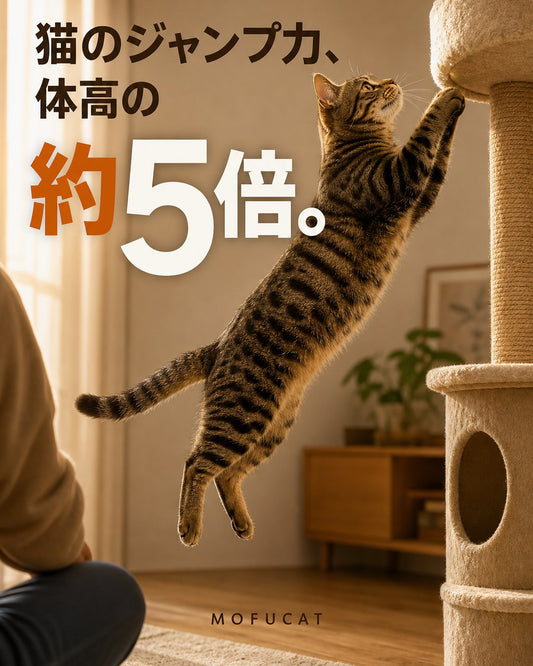 猫のジャンプ力、体高の約5倍
