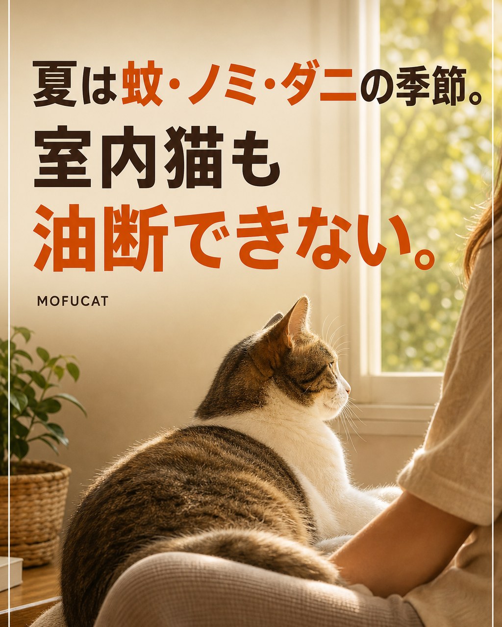 夏は蚊・ノミ・ダニの季節｜室内猫も油断できない