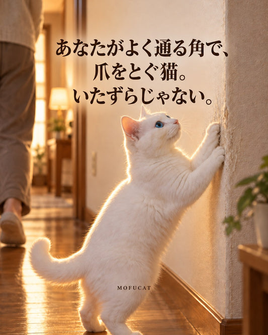 あなたがよく通る角で、爪をとぐ猫｜いたずらじゃない