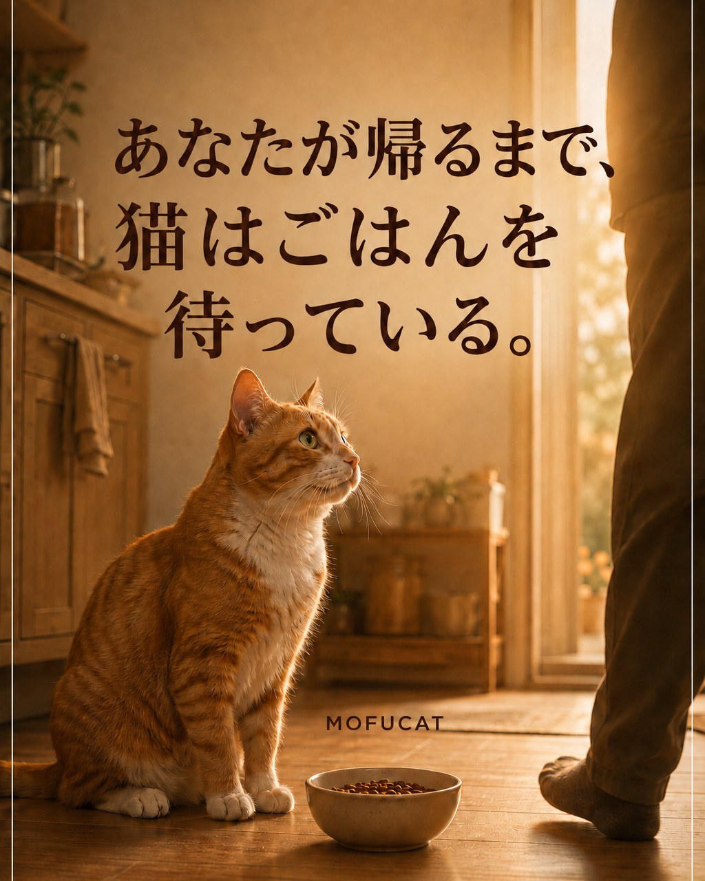 あなたが帰るまで、猫はごはんを待っている