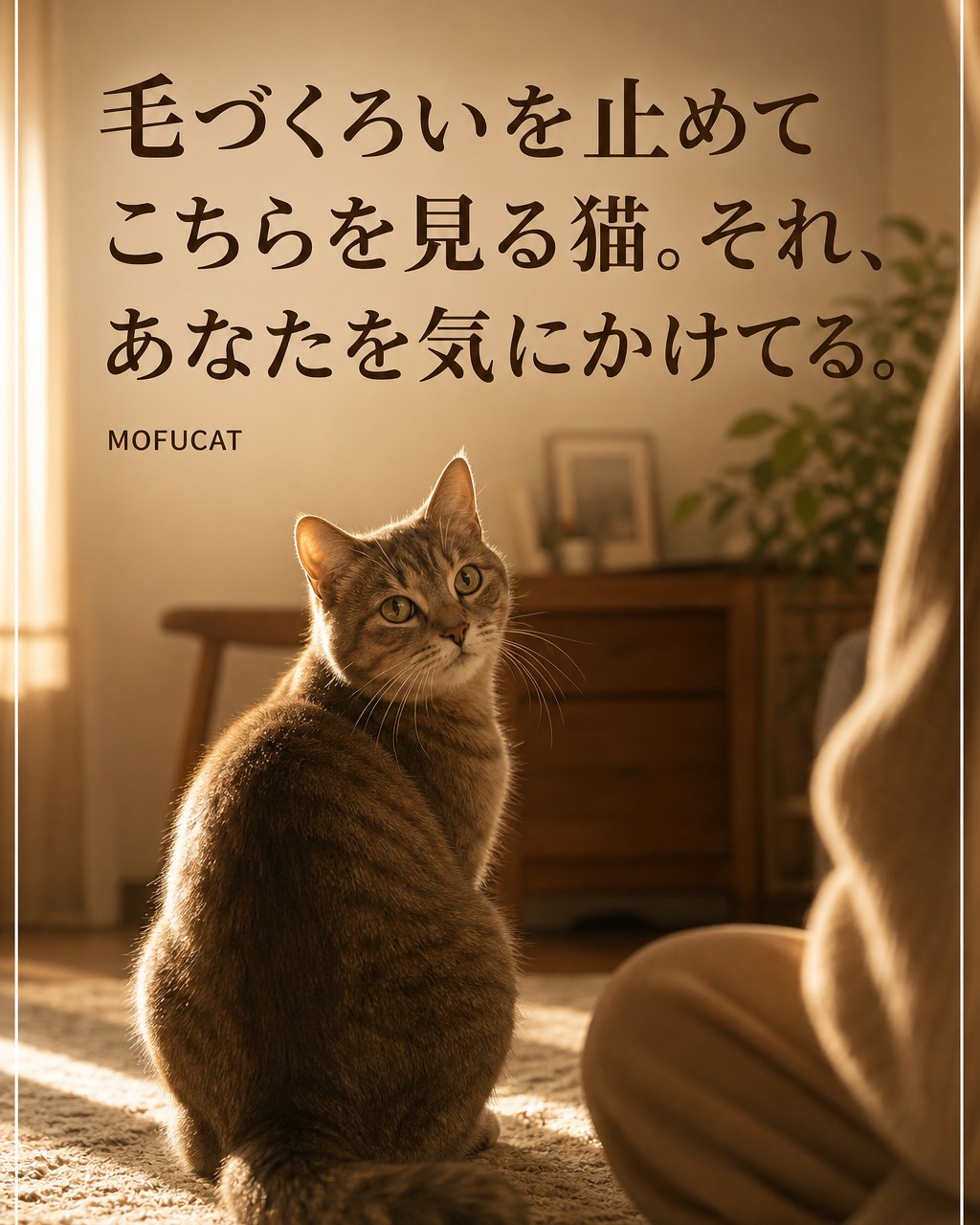 猫が毛づくろいを止めてこちらを見る理由｜あなたを気にかけてる