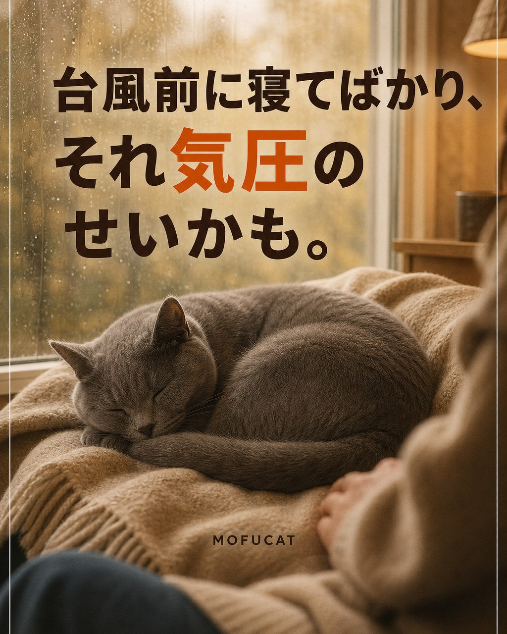 台風前に猫が寝てばかりいる理由｜サボってるわけじゃない