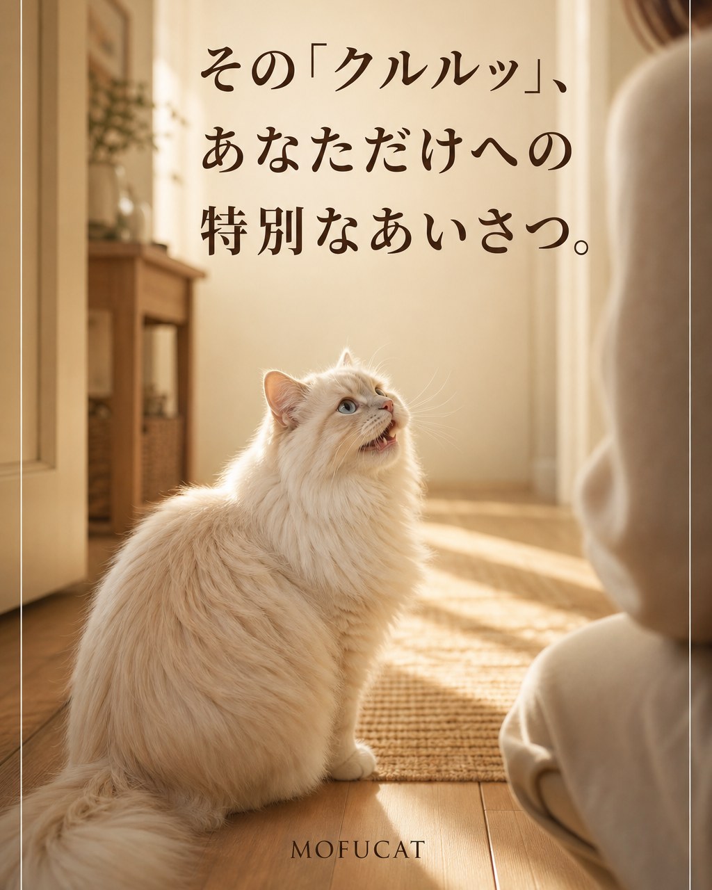 猫の「クルルッ」という鳴き声の意味｜あなただけへのあいさつ
