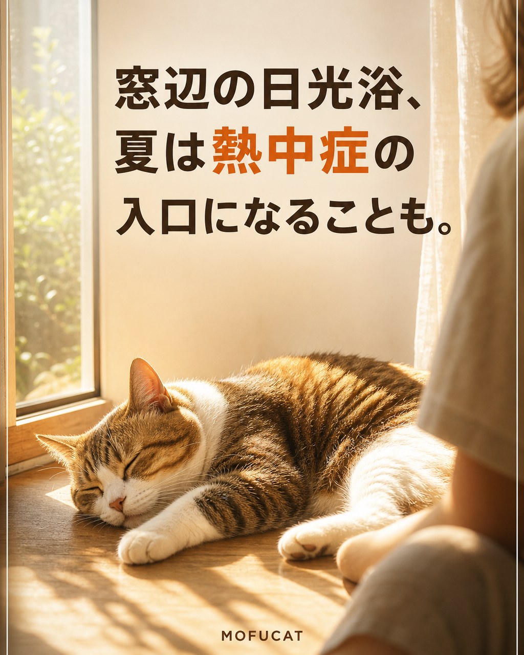 夏の窓辺の日光浴に注意｜猫の熱中症の入口になることも