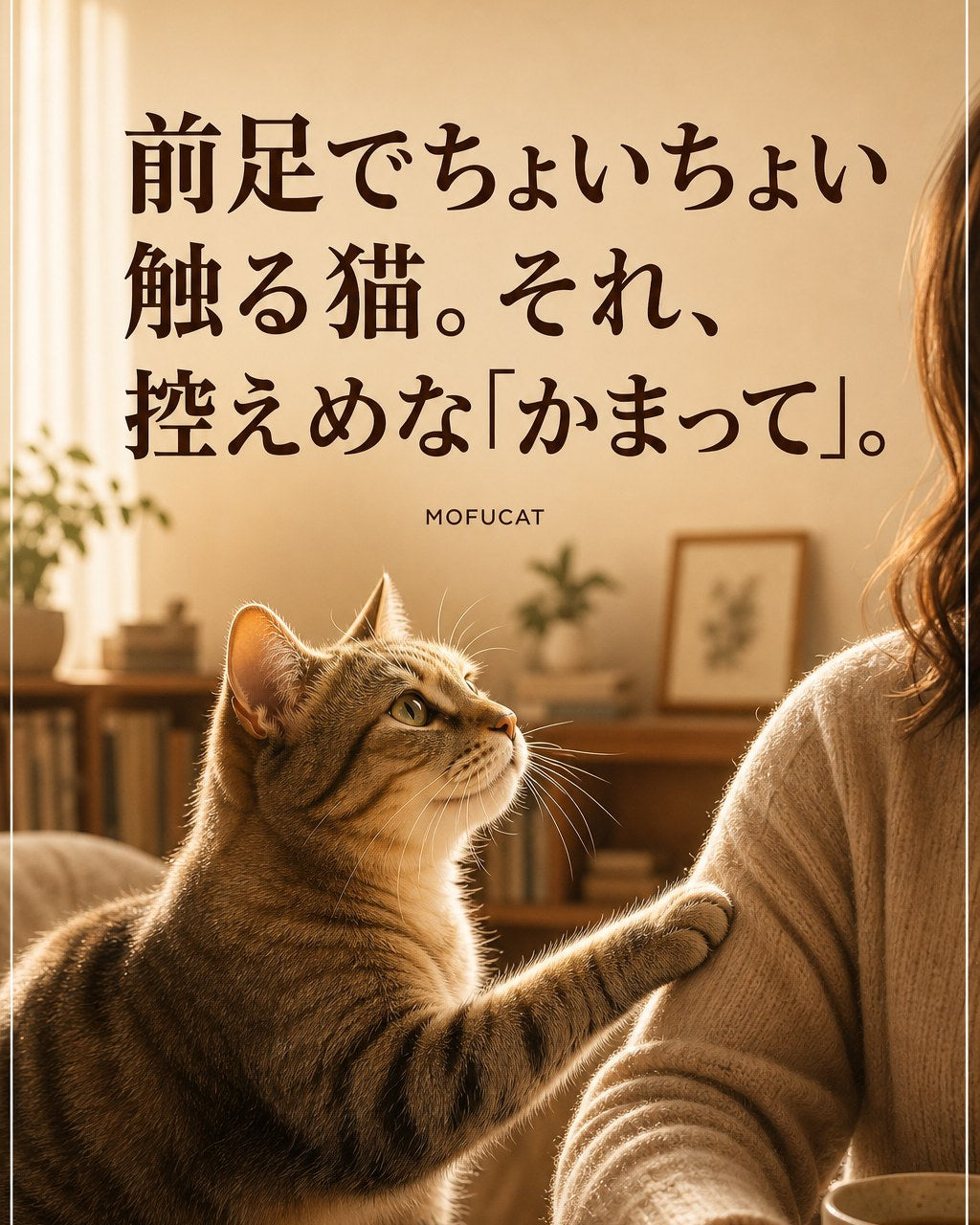猫が前足でちょいちょい触る理由｜控えめな「かまって」