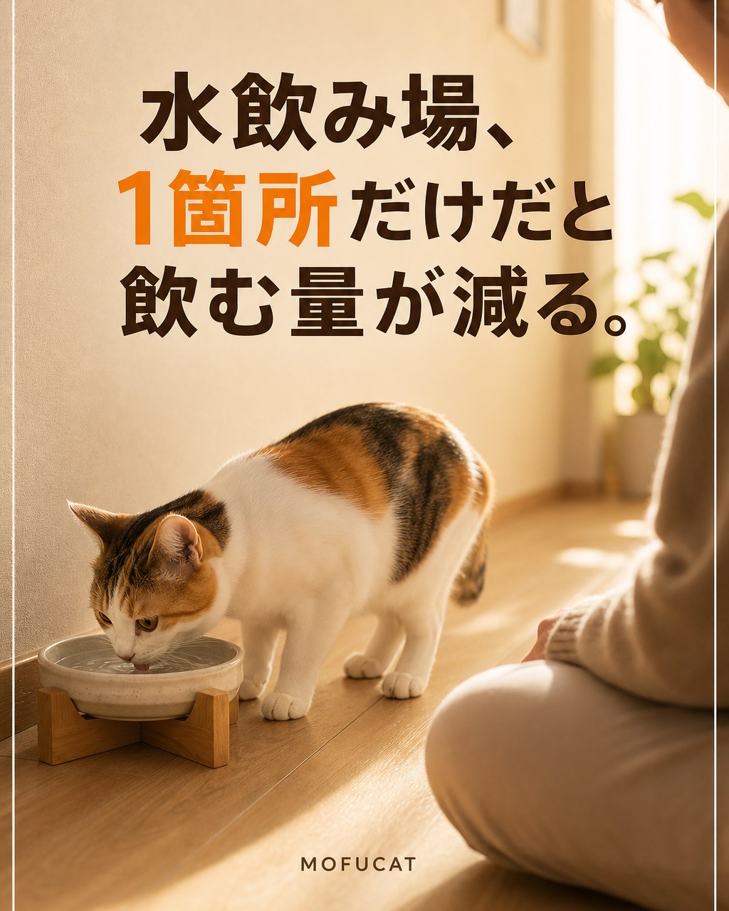 水飲み場が1箇所だけだと猫の飲む量が減る理由｜器の場所が気に入らないだけ