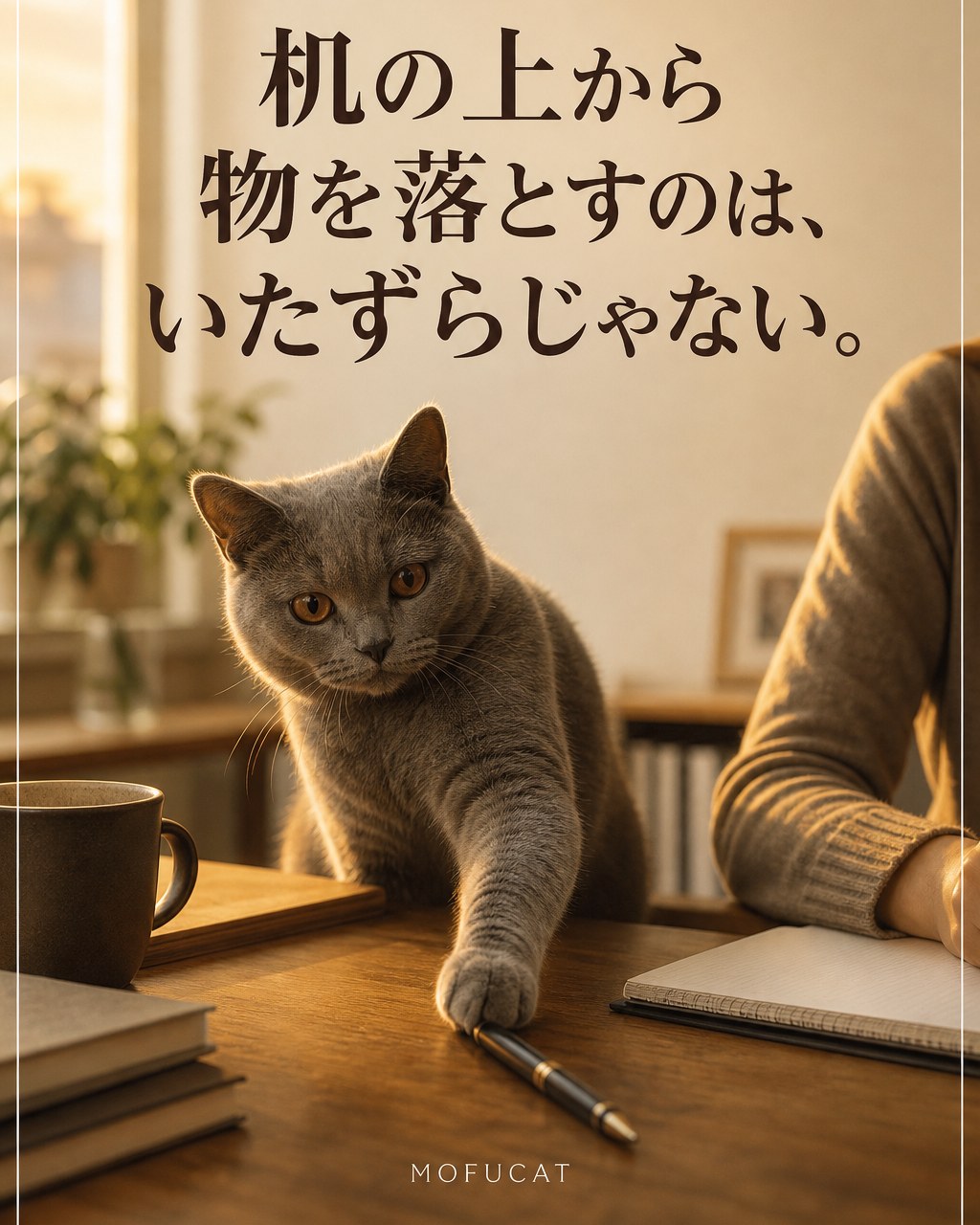 猫が机の上から物を落とす理由｜いたずらじゃない