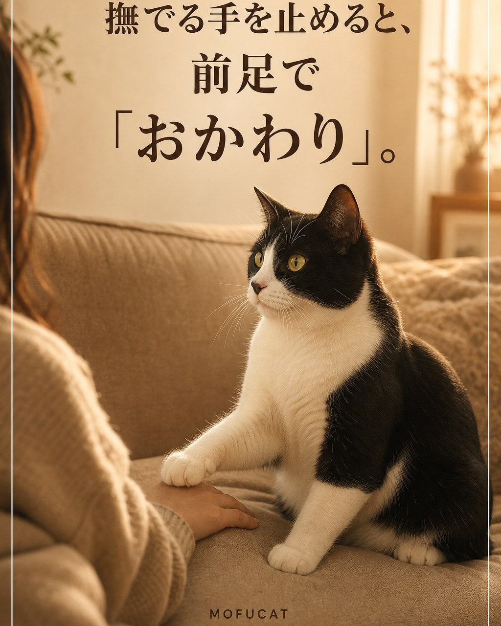 撫でる手を止めると猫が前足で「おかわり」する理由｜控えめなおねだり
