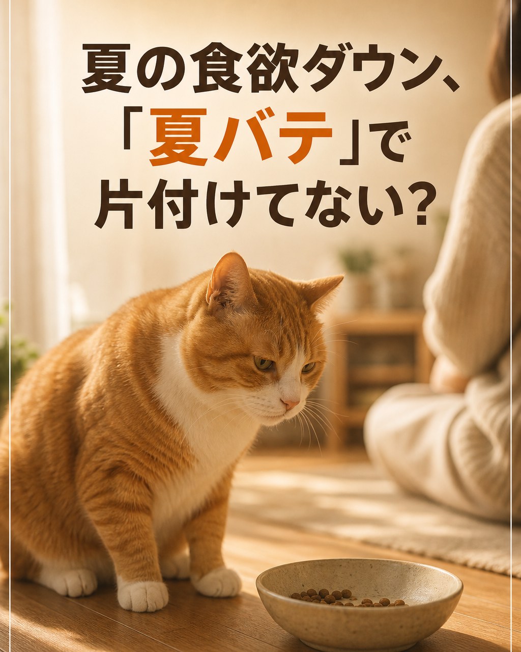 猫の夏の食欲ダウン、夏バテで片付けてない？｜体調不良のサインかも