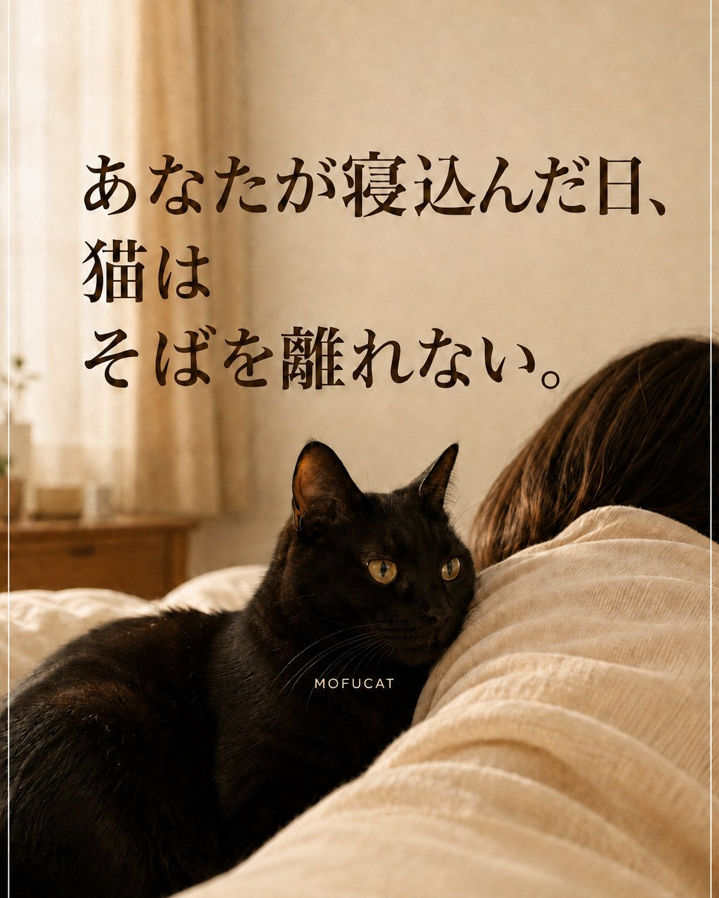 寝込んだ日に猫がそばを離れない理由｜異変に反応した見守り