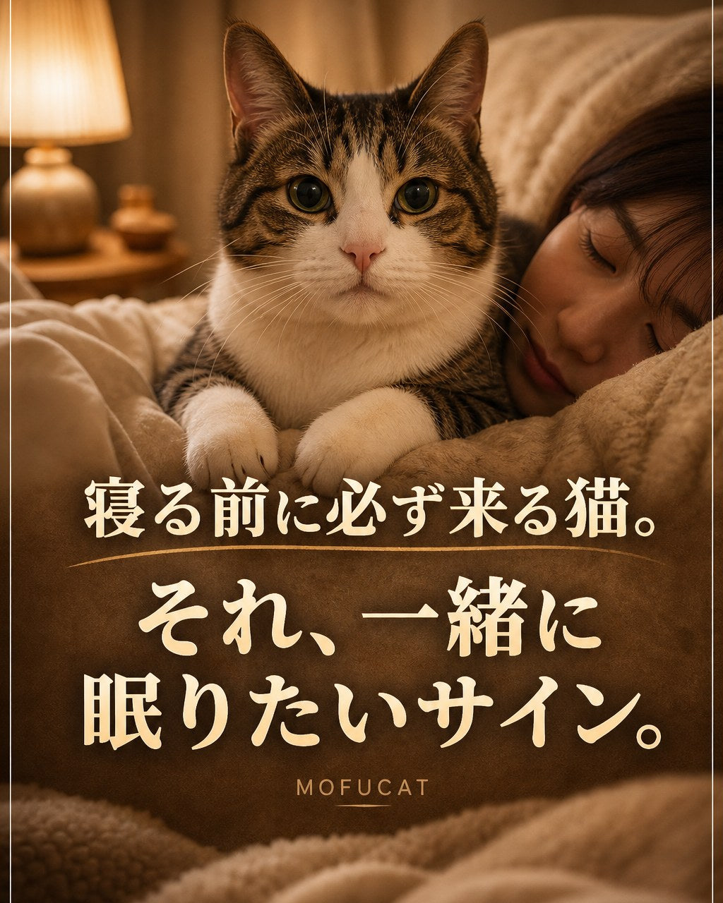 寝る前に猫が必ず来る理由｜一緒に眠りたいサイン