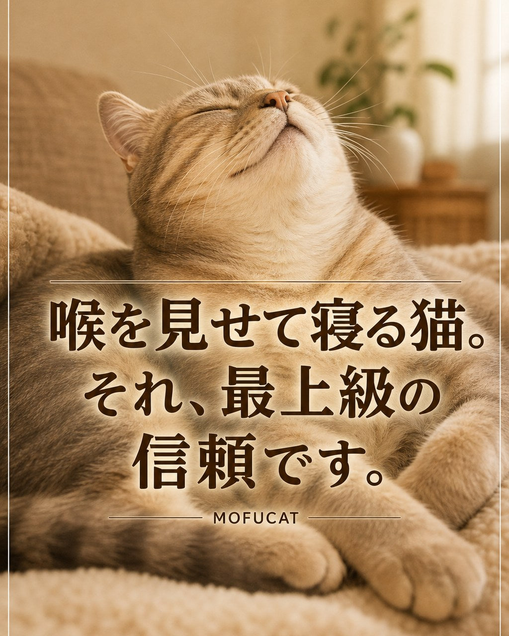 猫が喉を見せて寝る理由｜最上級の信頼のサイン