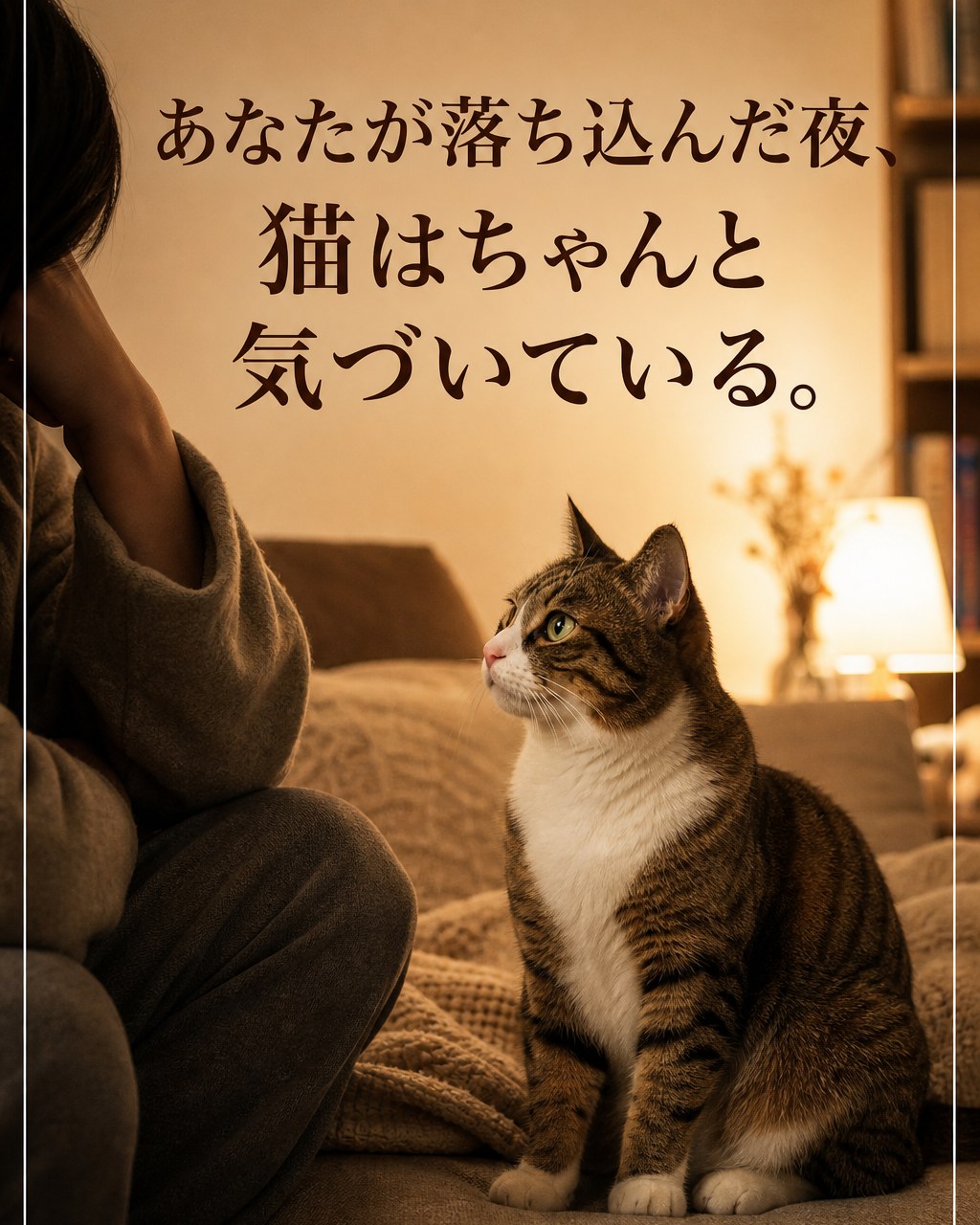 落ち込んだ夜、猫は気づいている｜猫がそばに来る理由
