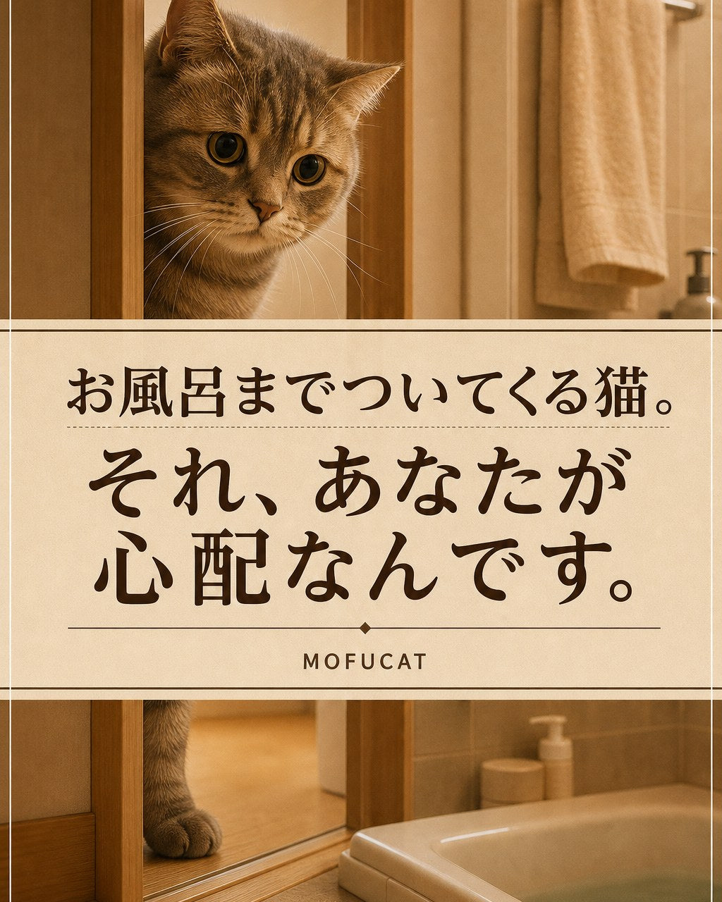猫がお風呂までついてくる理由｜あなたが心配だから