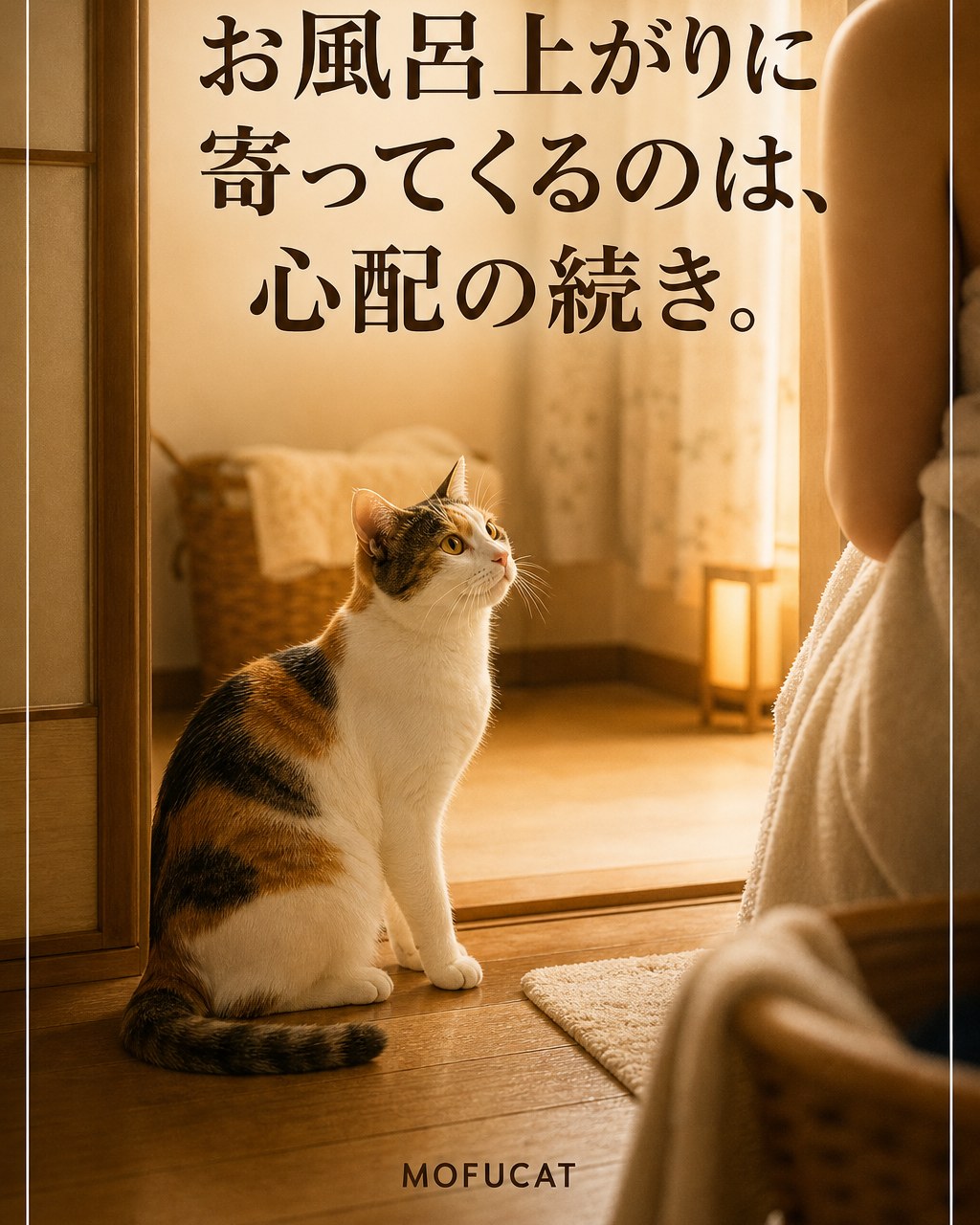 お風呂上がりに猫が寄ってくる理由｜心配の続き