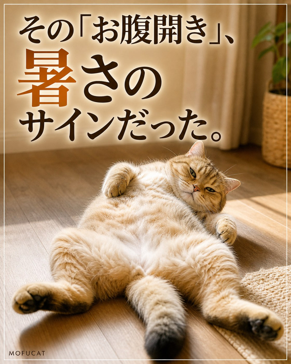 猫のお腹開きの意味｜暑さのサインだった