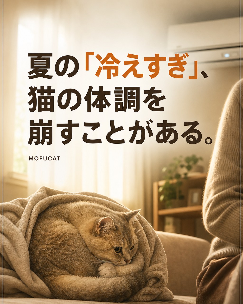 夏の「冷えすぎ」で猫が体調を崩す理由｜涼しいほど安心じゃない