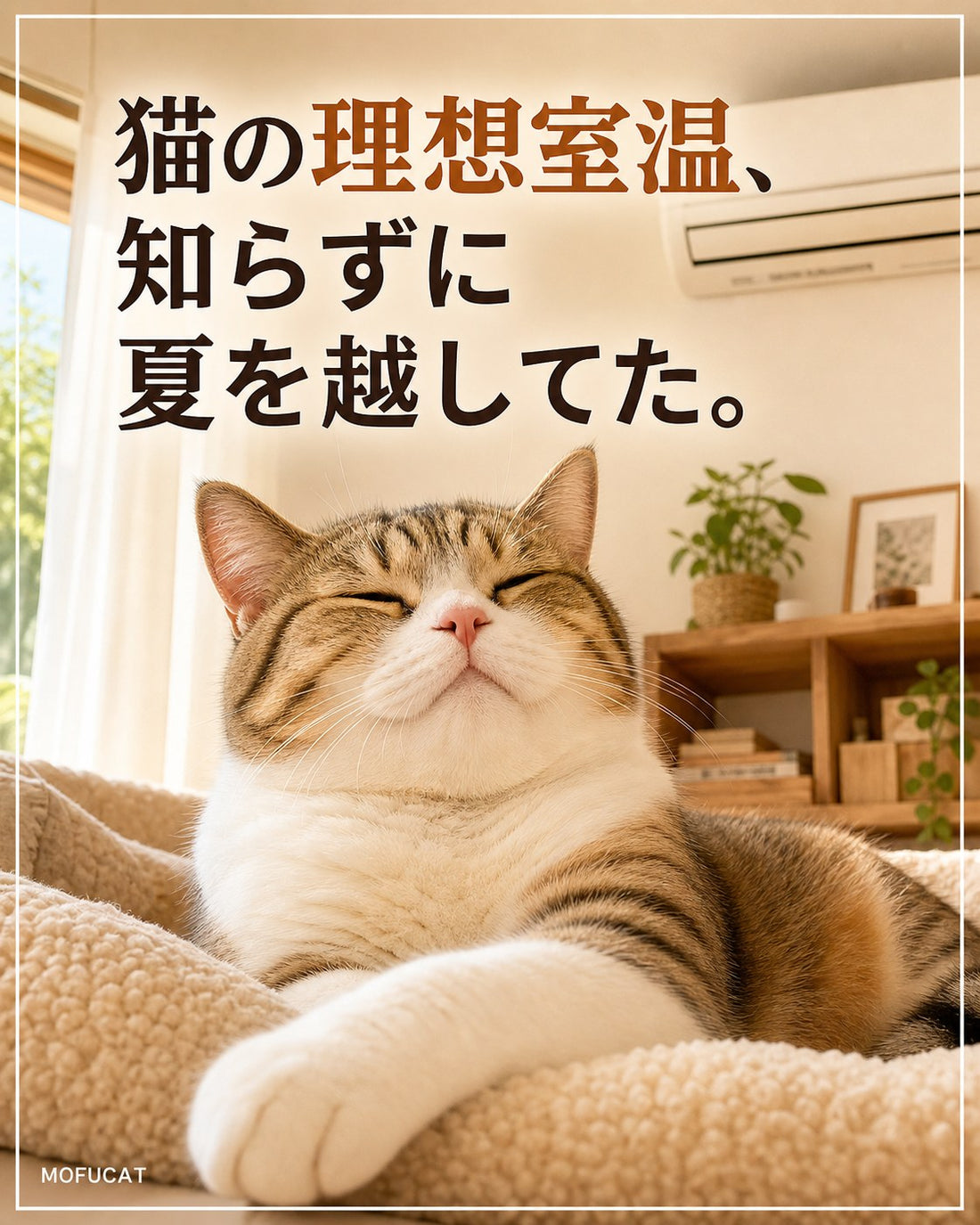 猫の理想室温、知らずに夏を越してた