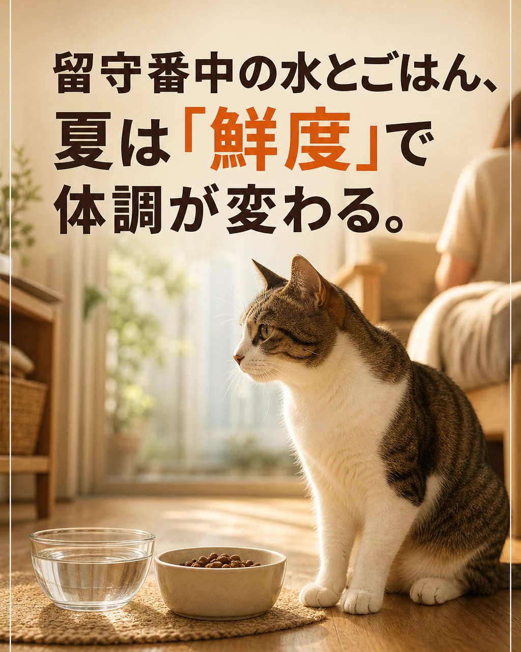 猫の留守番中の水とごはん｜夏は「鮮度」で体調が変わる