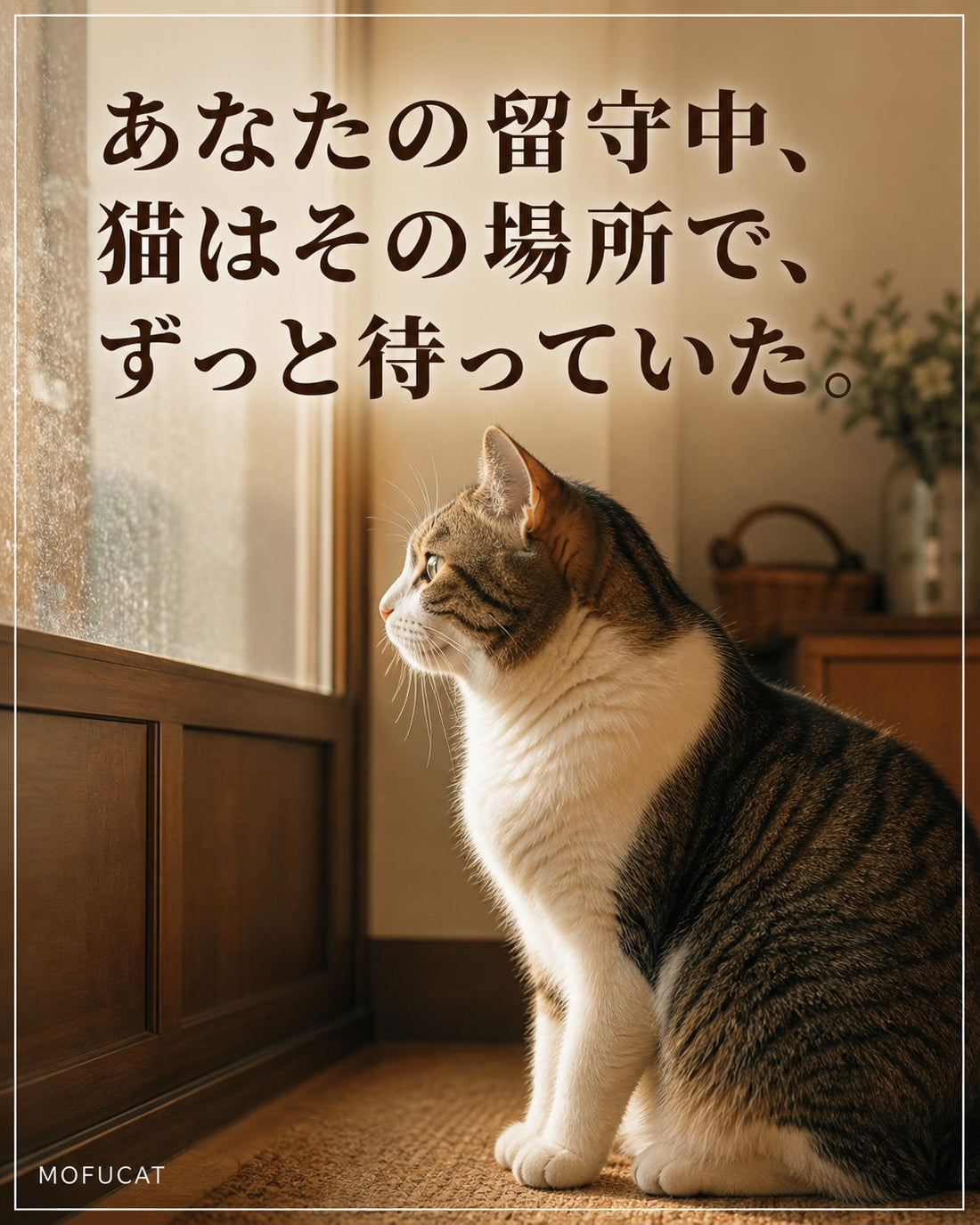 あなたの留守中、猫はその場所で、ずっと待っていた