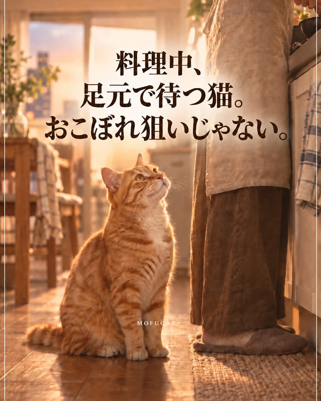 料理中に猫が足元で待つ理由｜おこぼれ狙いだけじゃない
