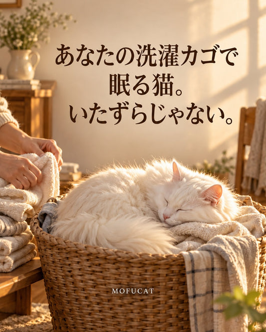 あなたの洗濯カゴで眠る猫｜いたずらじゃない