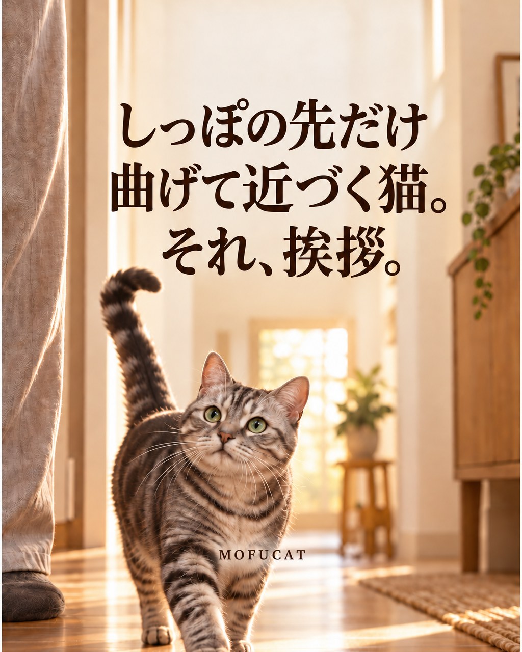 猫がしっぽの先だけ曲げて近づく理由｜それ、挨拶