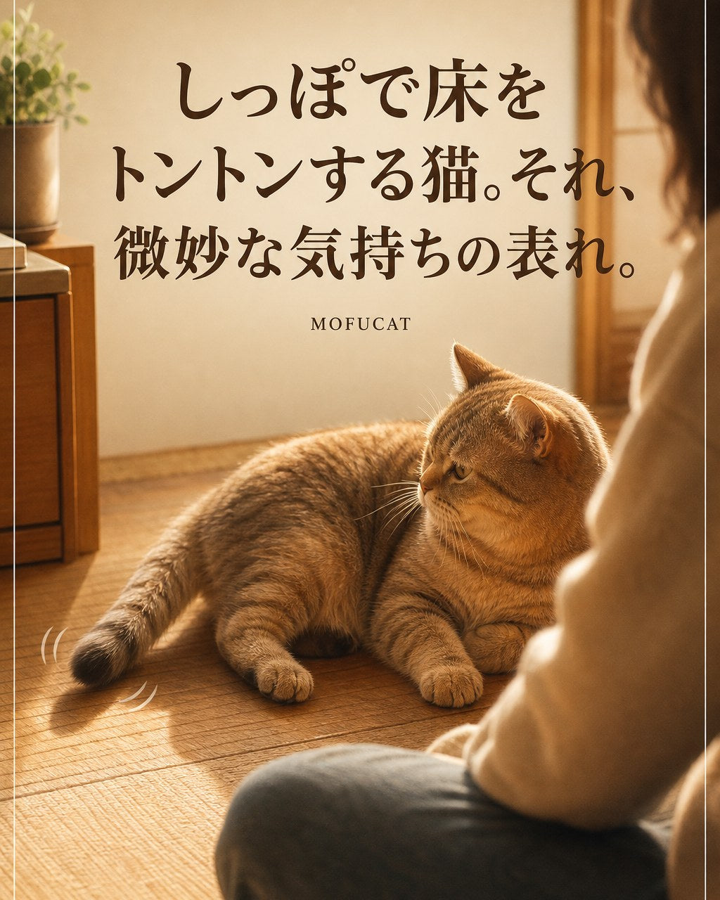 猫がしっぽで床をトントンする理由｜微妙な気持ちの表れ