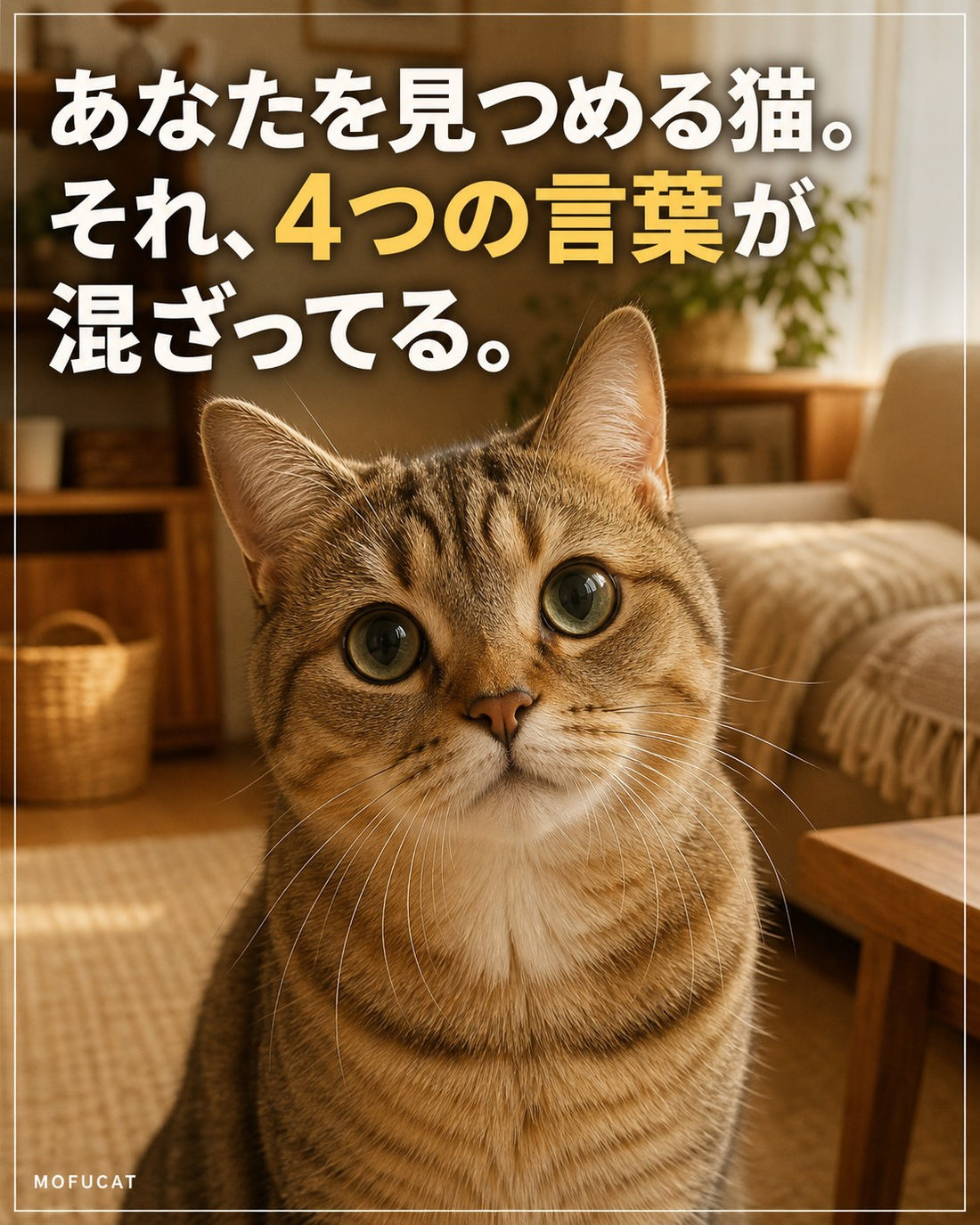 猫があなたを見つめる理由｜4つの言葉が混ざってる