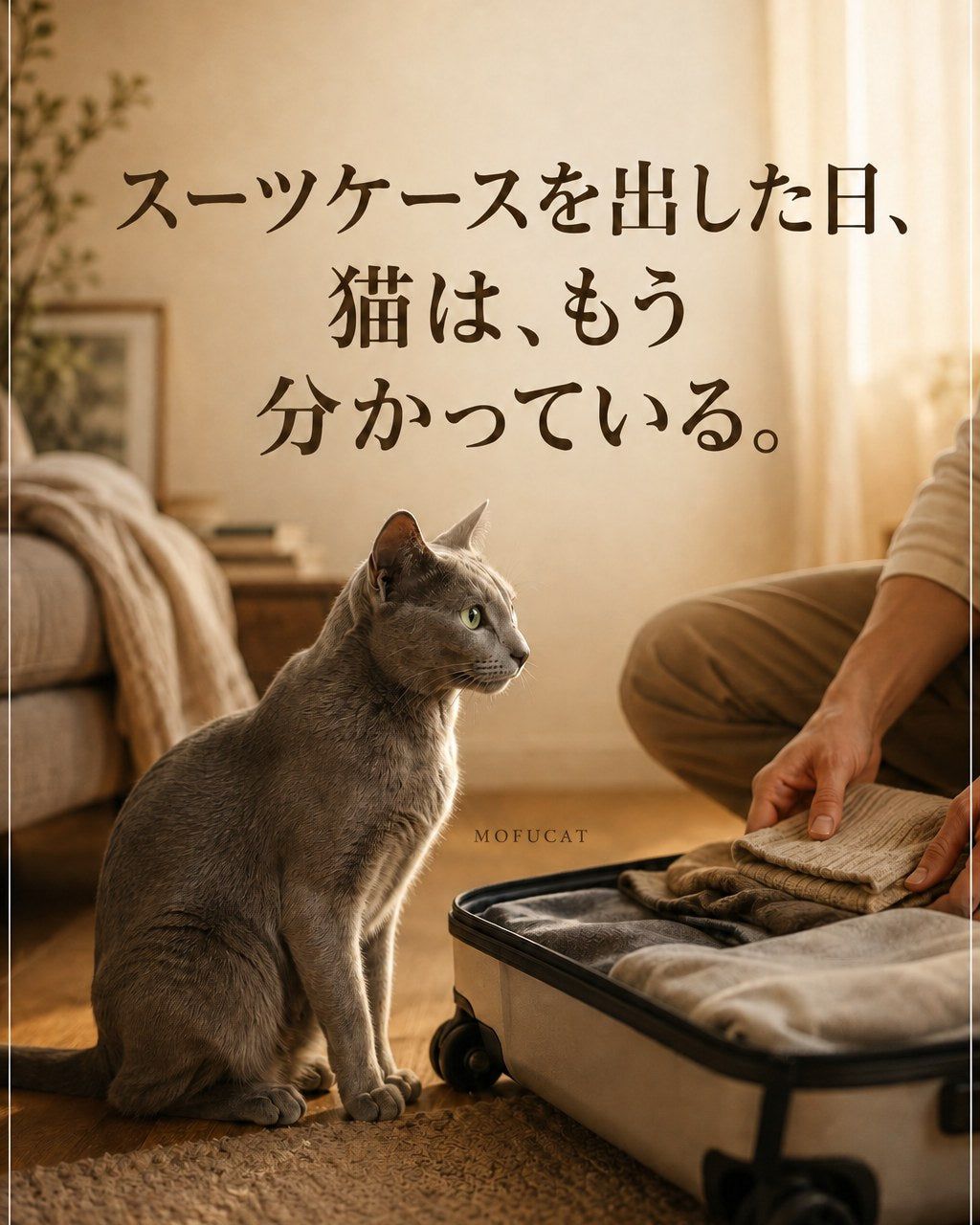 スーツケースを出した日、猫はもう分かっている｜珍しいからじゃない