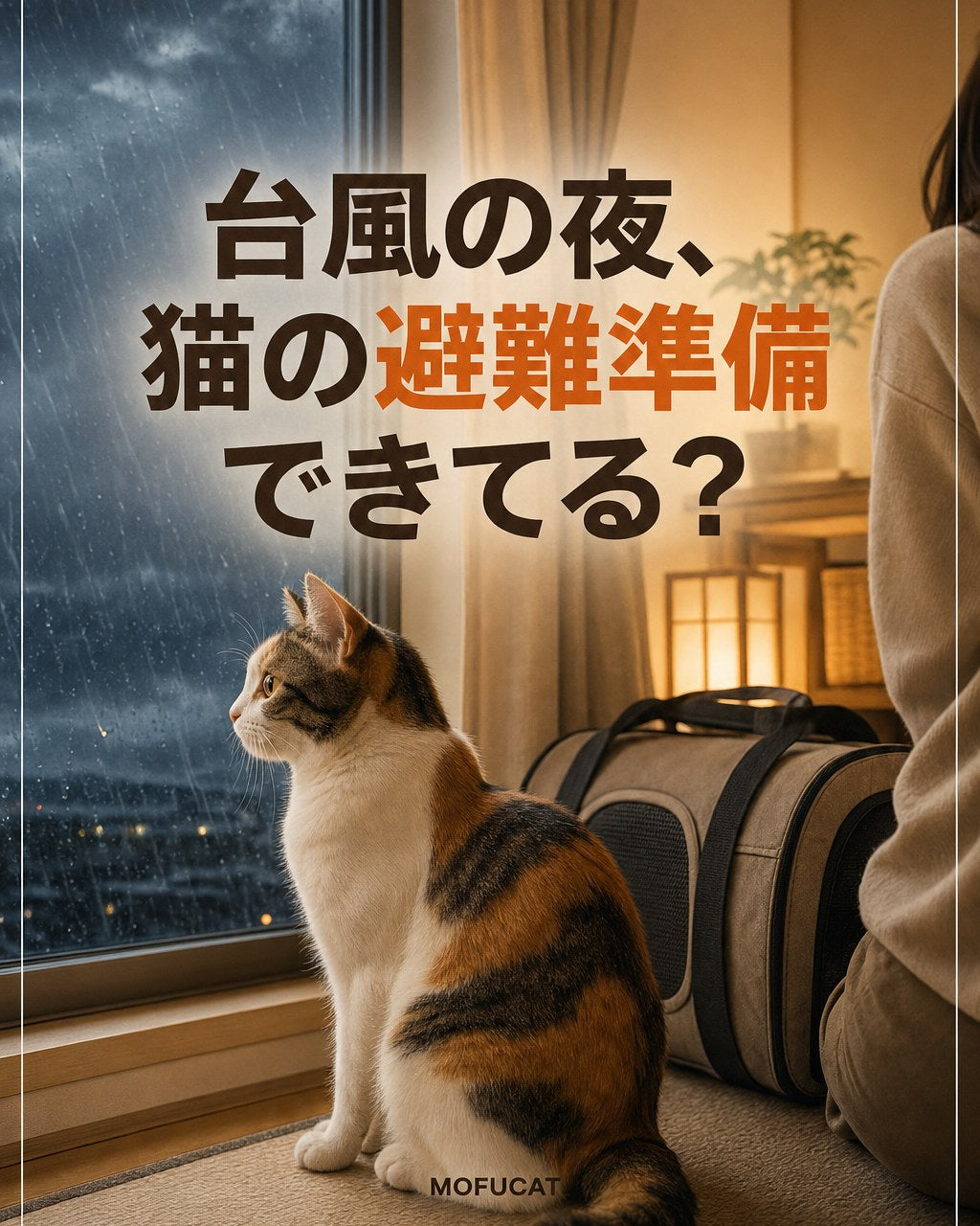 台風の夜、猫の避難準備はできてる？｜「大丈夫」じゃないかも
