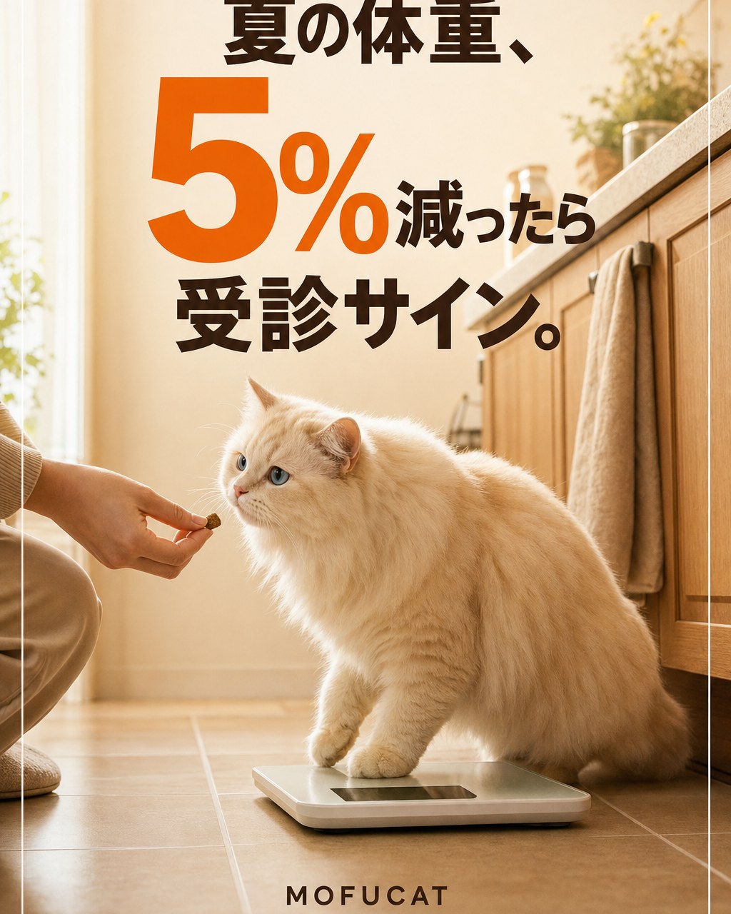 猫の夏の体重が5%減ったら受診する理由｜夏痩せじゃないサイン