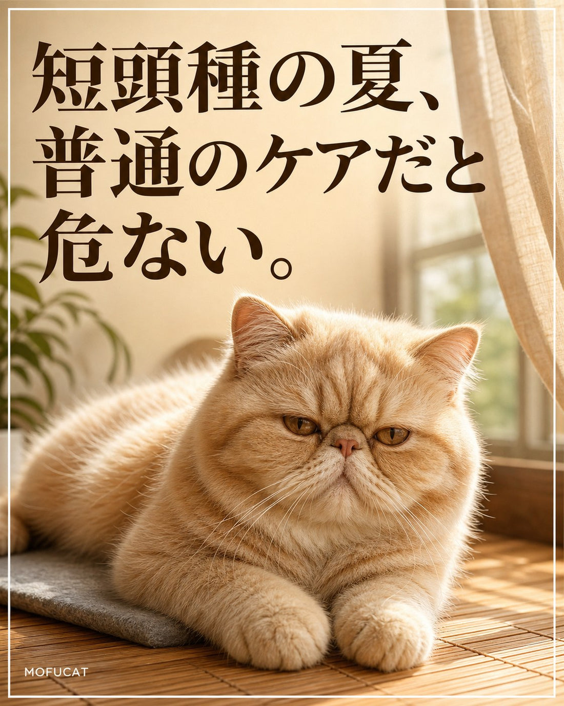 短頭種の猫が夏に普通のケアだと危ない理由｜普通の猫と同じじゃない