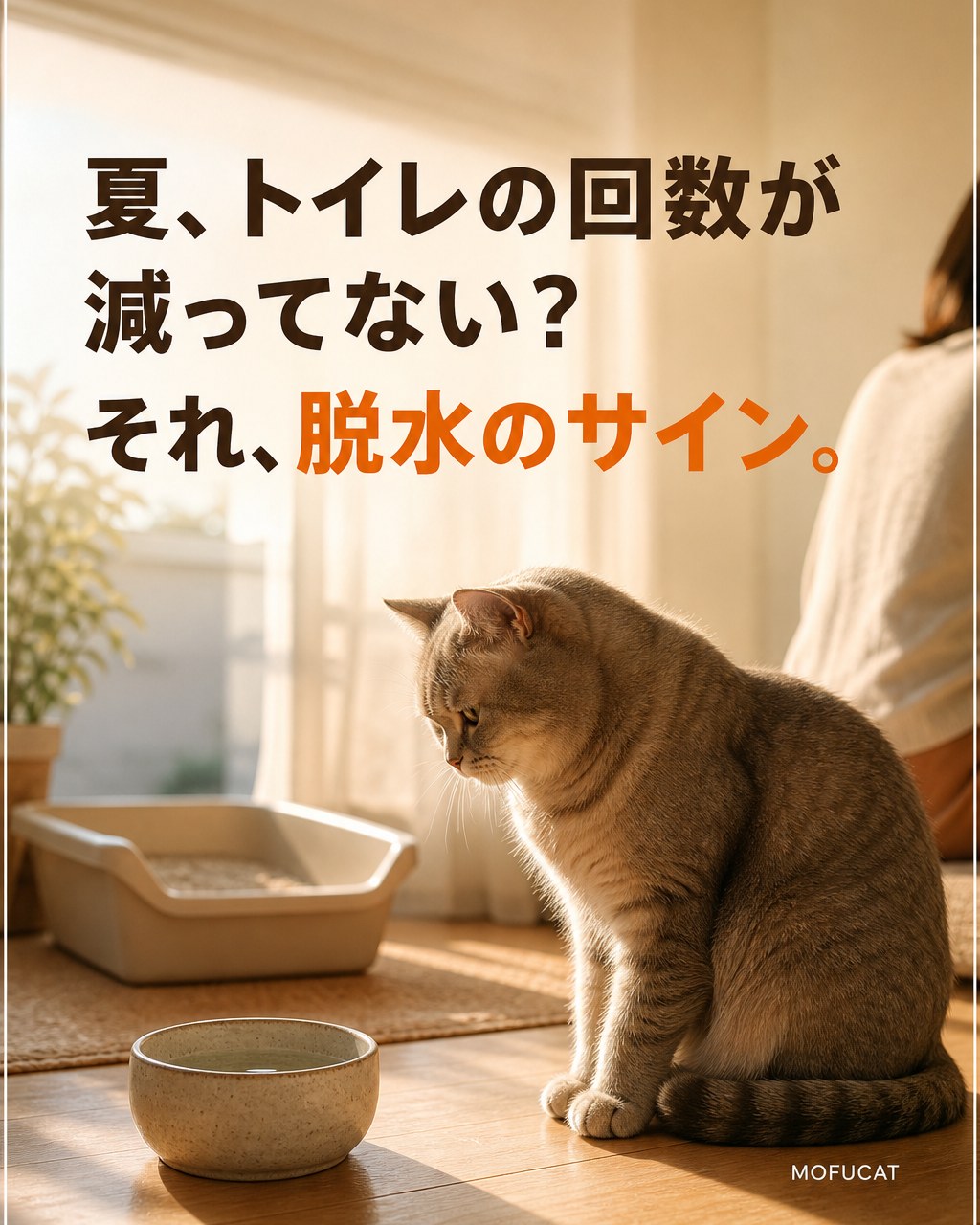 夏、猫のトイレの回数が減ってない？｜それ、脱水のサイン
